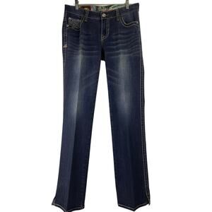 Adiktd Embellished Starched Bootcut Long Jeans Size 10 / 31 x 36 Length